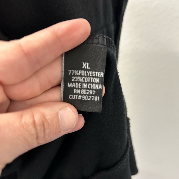 BCBGMaxAzria Black velour rhinestone hoodie with Label Detail - Picture 3 of 5